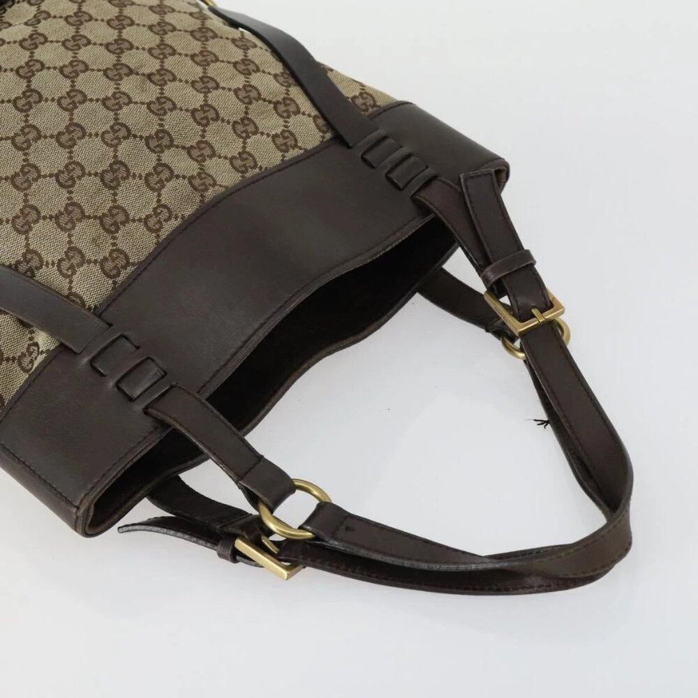 GUCCI GG Canvas Web Sherry Line Shoulder Bag 5 Set Beige Red Auth fm4976 - Picture 10 of 16